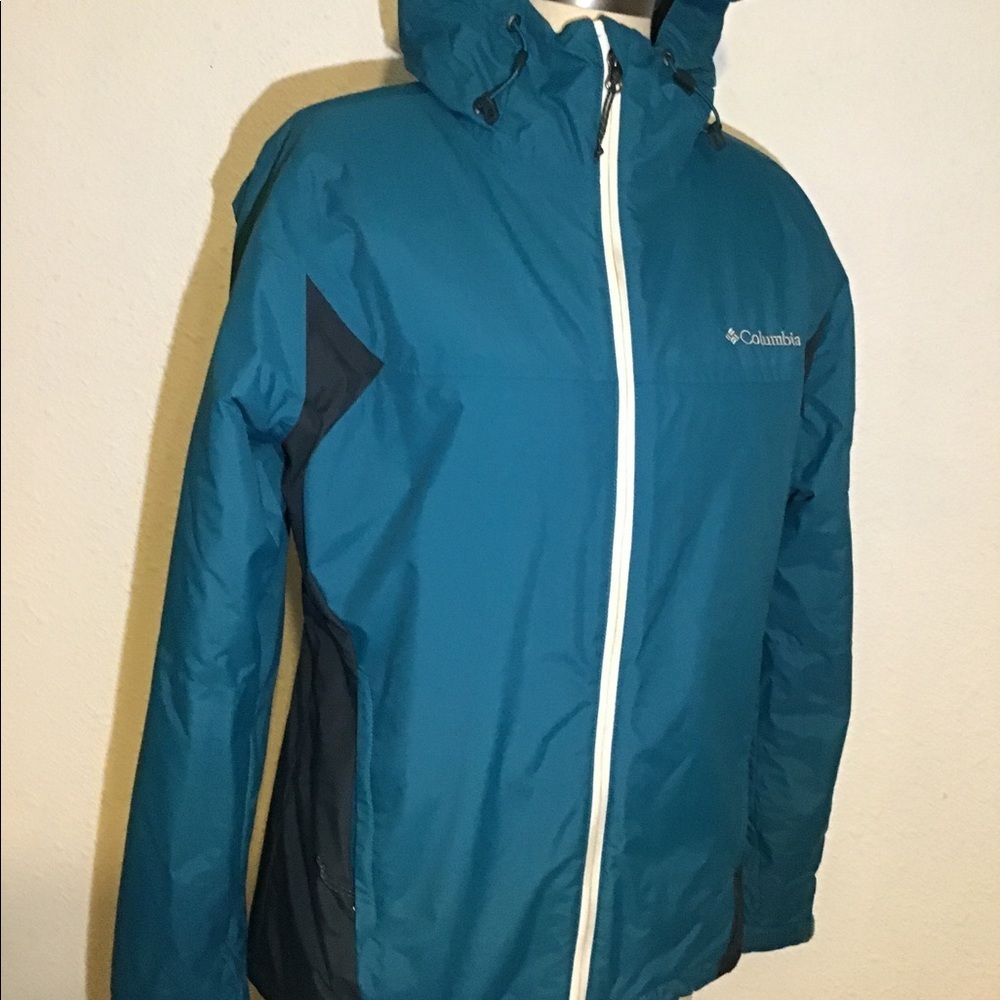 Columbia teal/black thermal coil soft shell unisex coat size medium - Picture 4 of 10